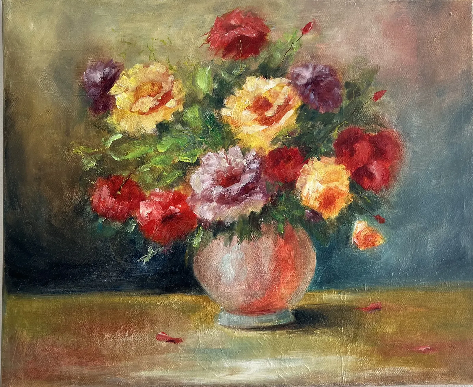 Akrylmålning Sommar blommor av Anzhelika Henne