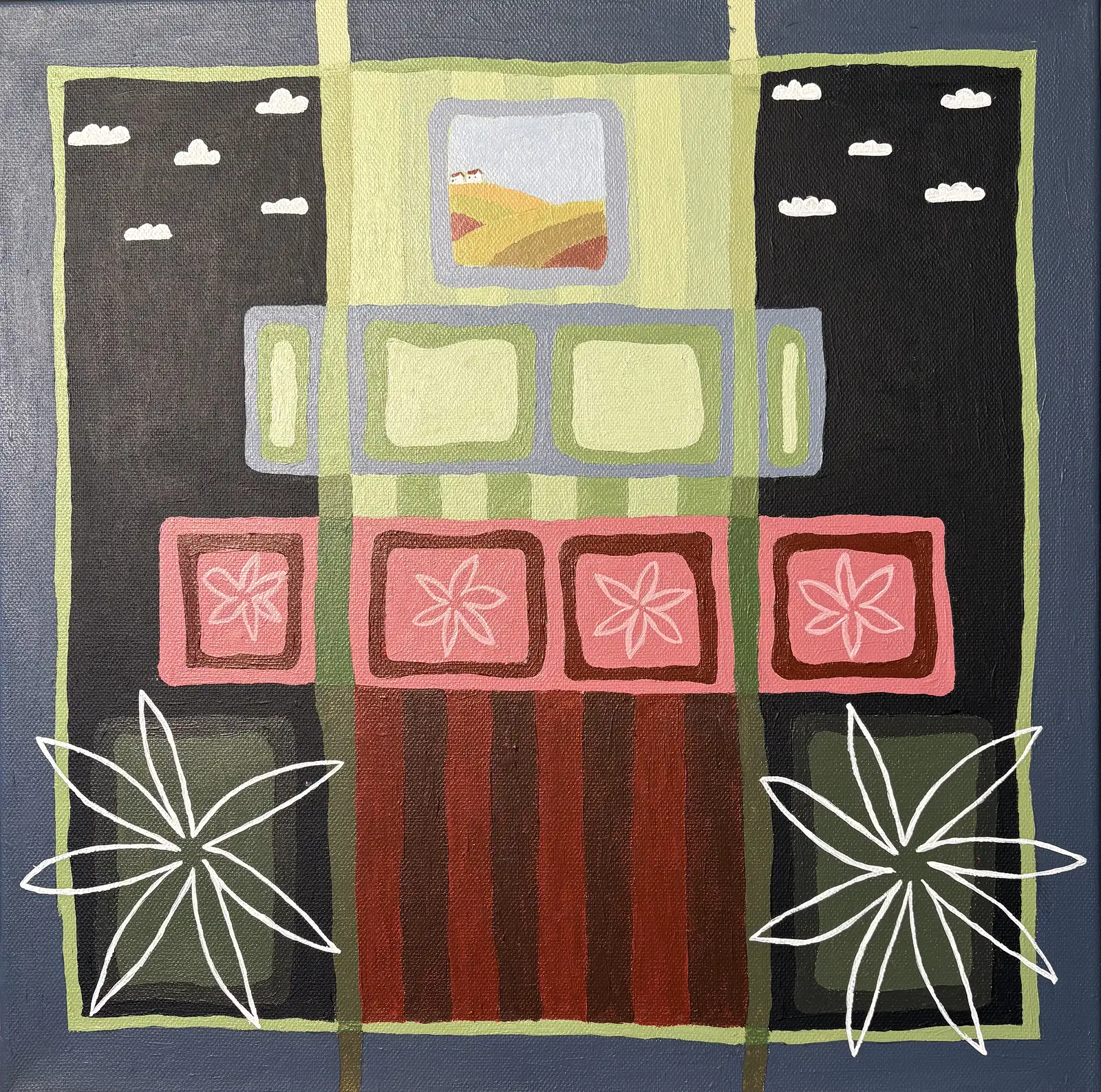 Akrylmålning av Berit Norrbelius Lindberg