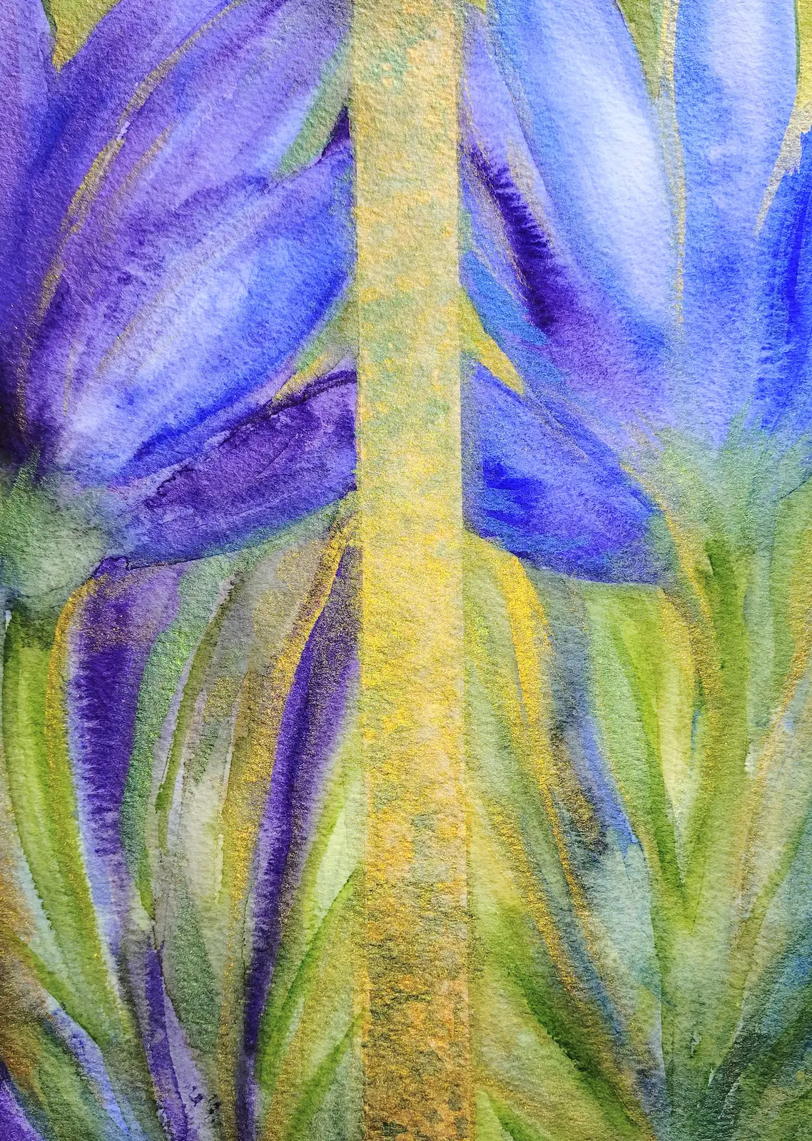 Akvarell Krokus av Kaje Lindfors