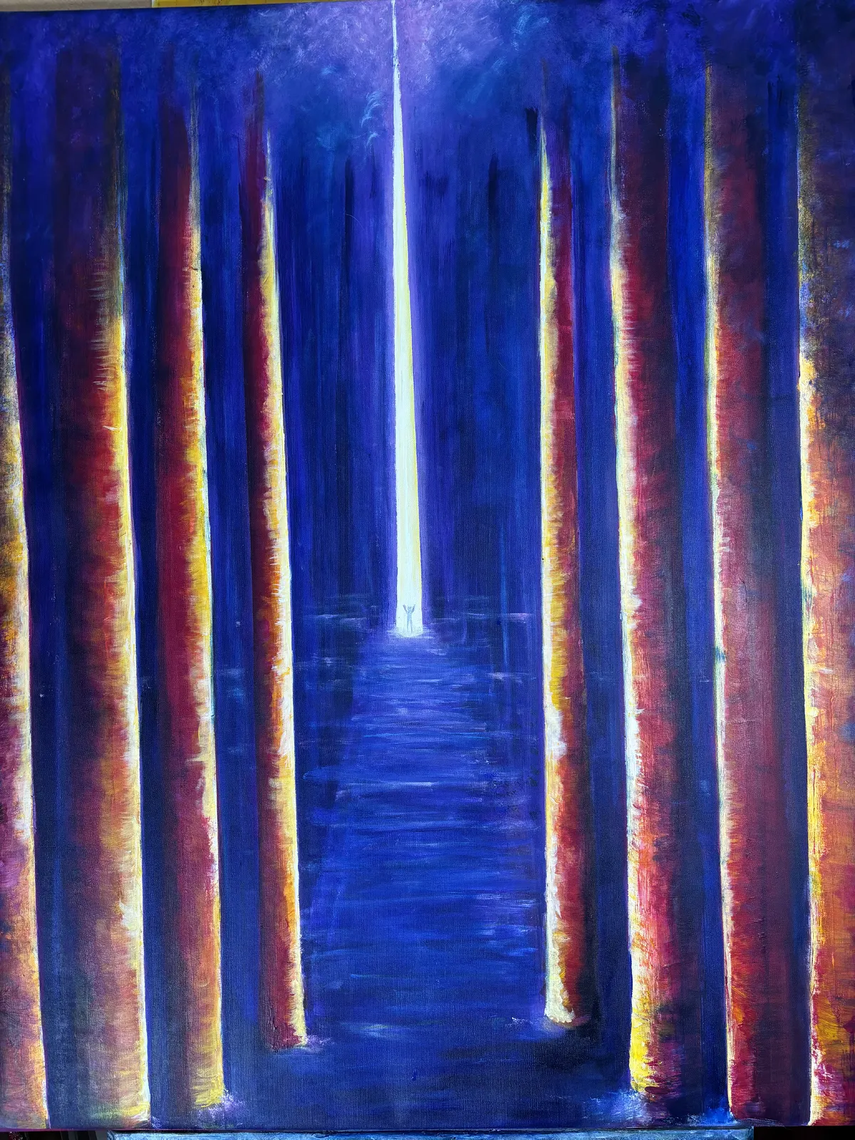 Akrylmålning Att våga det allra starkaste ljuset av Marie Eriksson Osborne