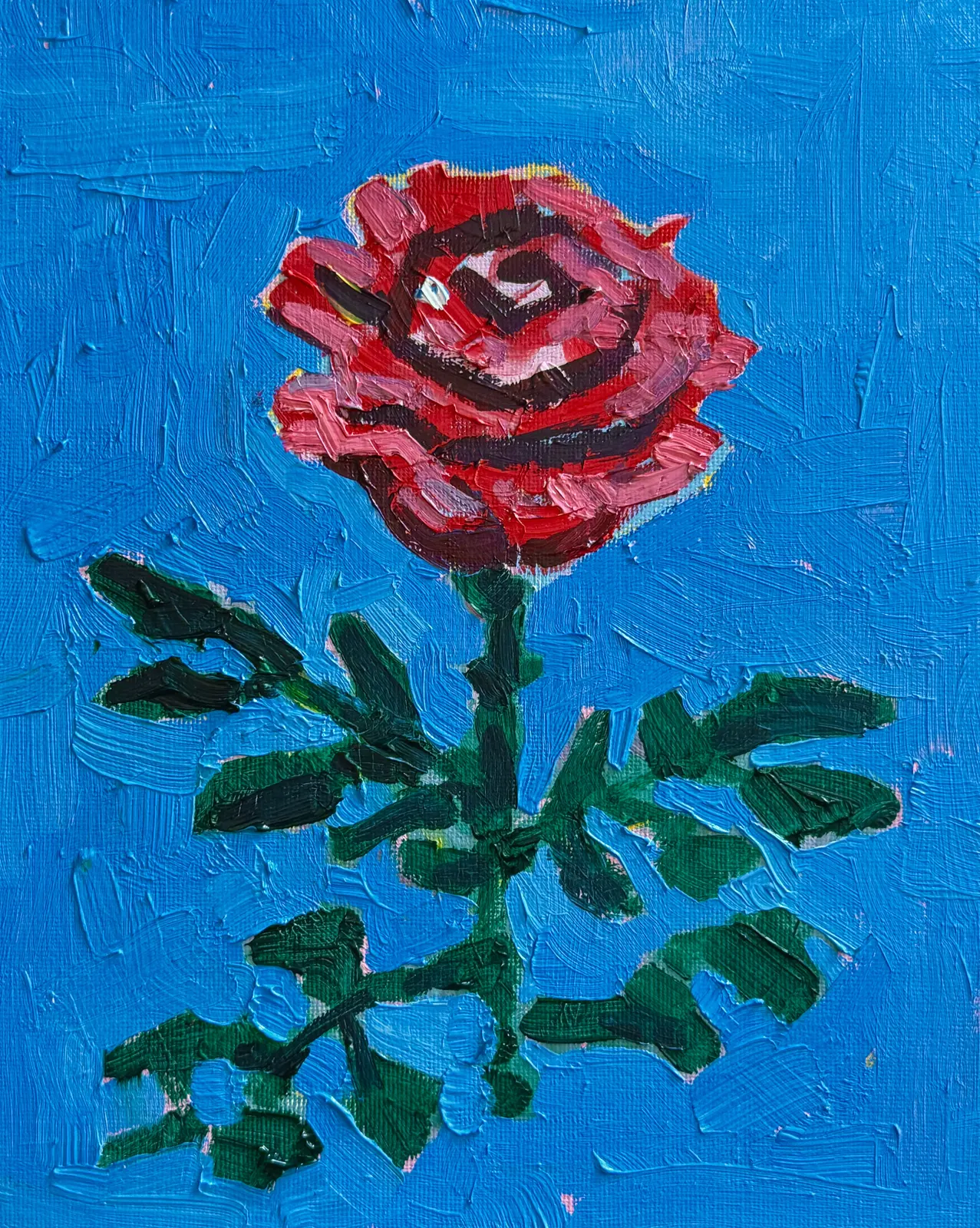 Oljemålning Ros av Ekaterina Dutkevich