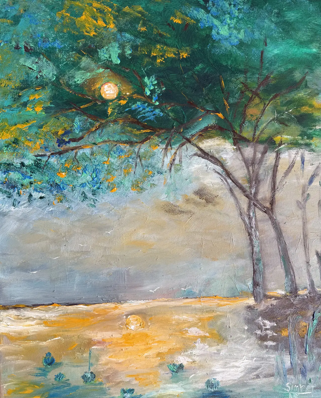 Oljemålning Springs Dream. av Simret Nebrin Rylander