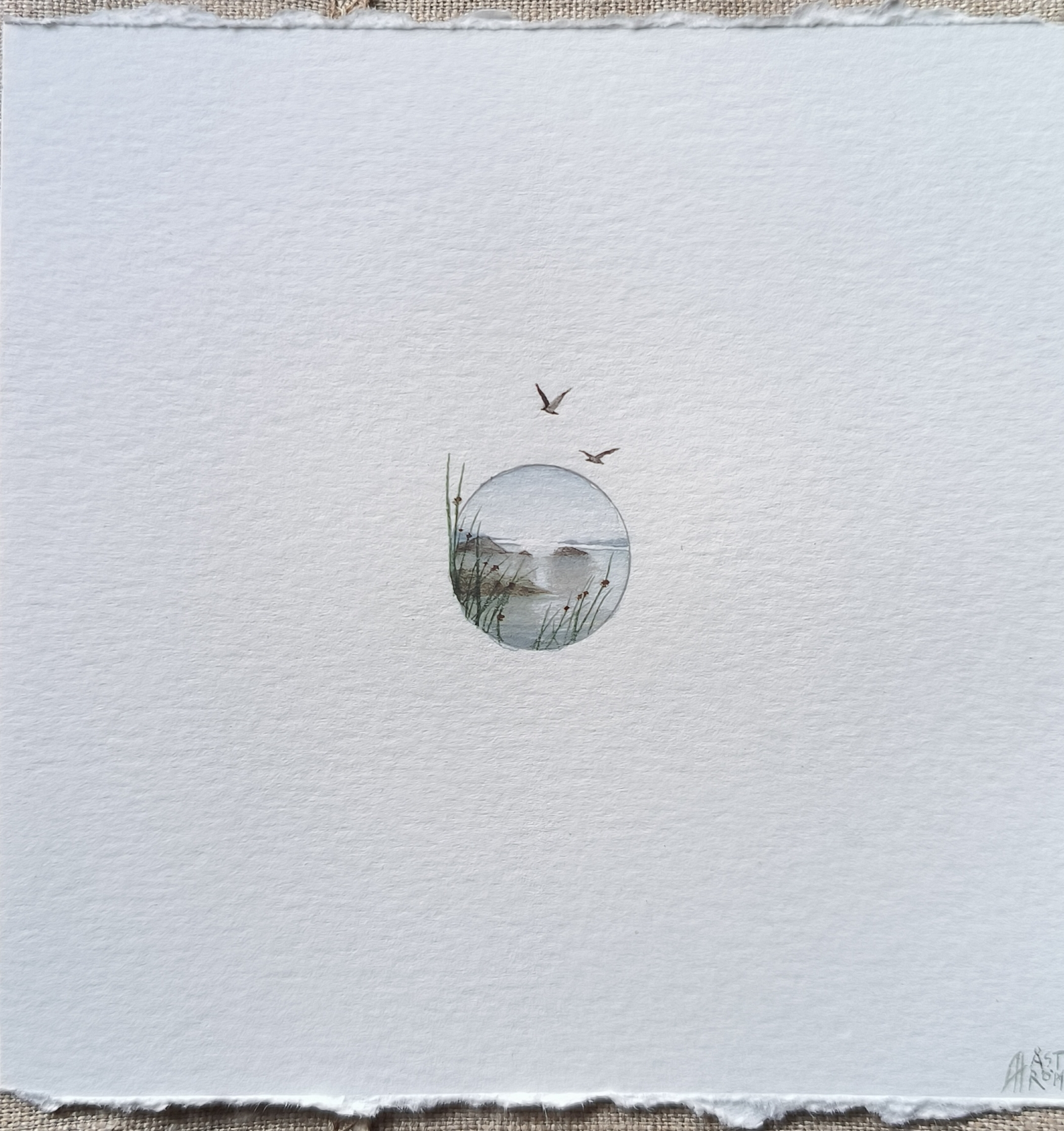 Akvarell Stillness av Anna Åström