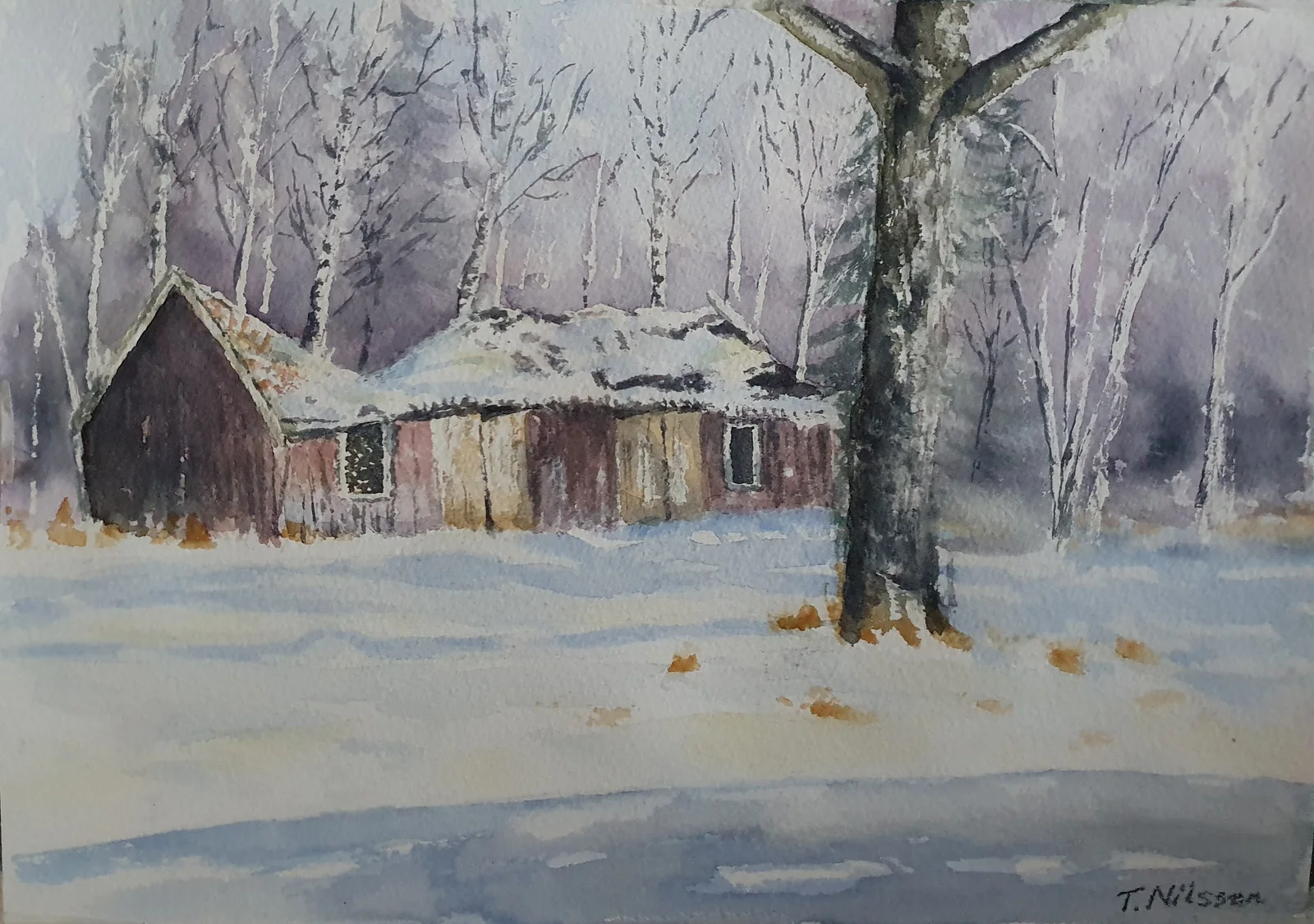 Akvarell Svunnen tid av Tony Nilsson