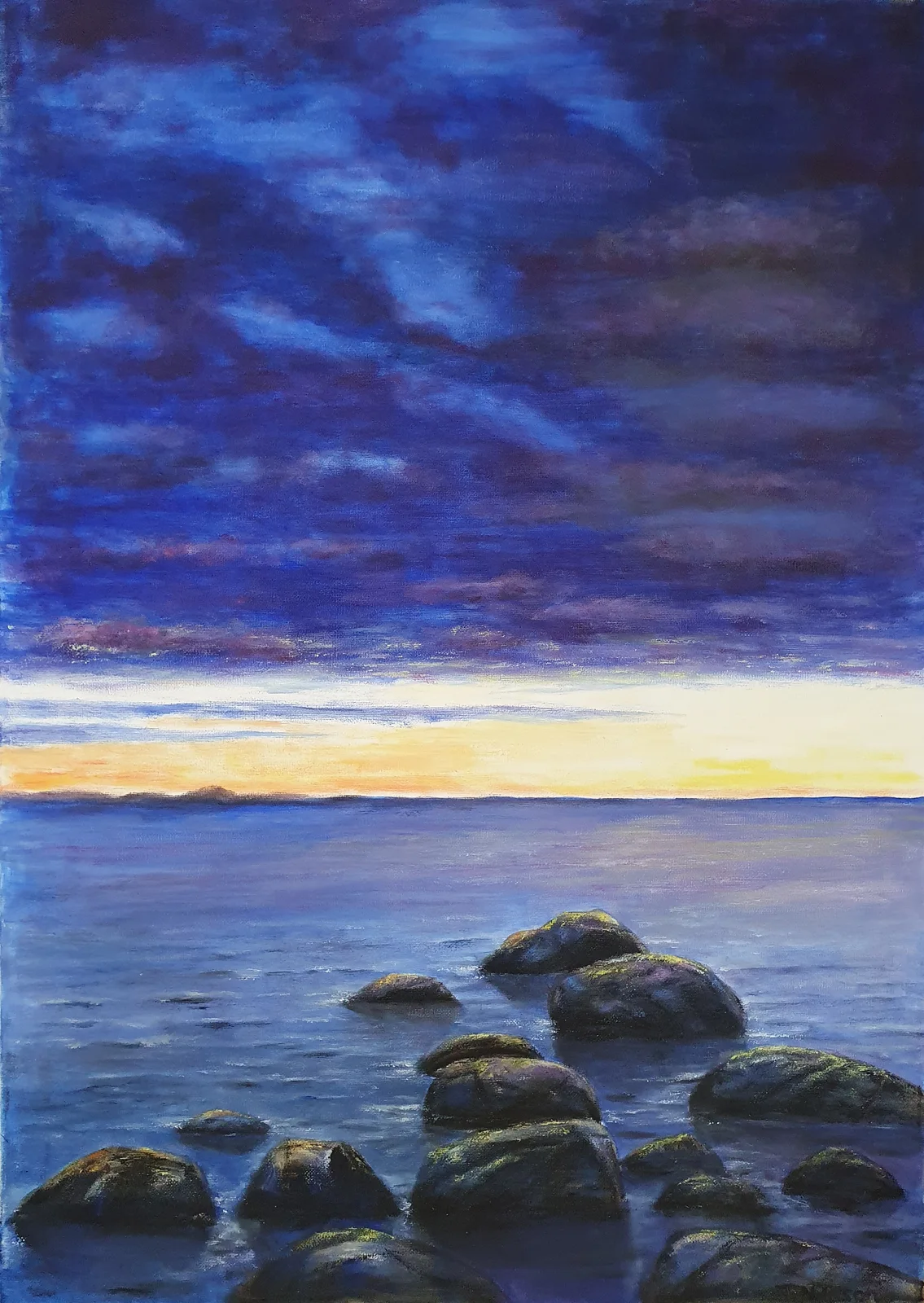 Oljemålning Blue Charm av Tony Nilsson