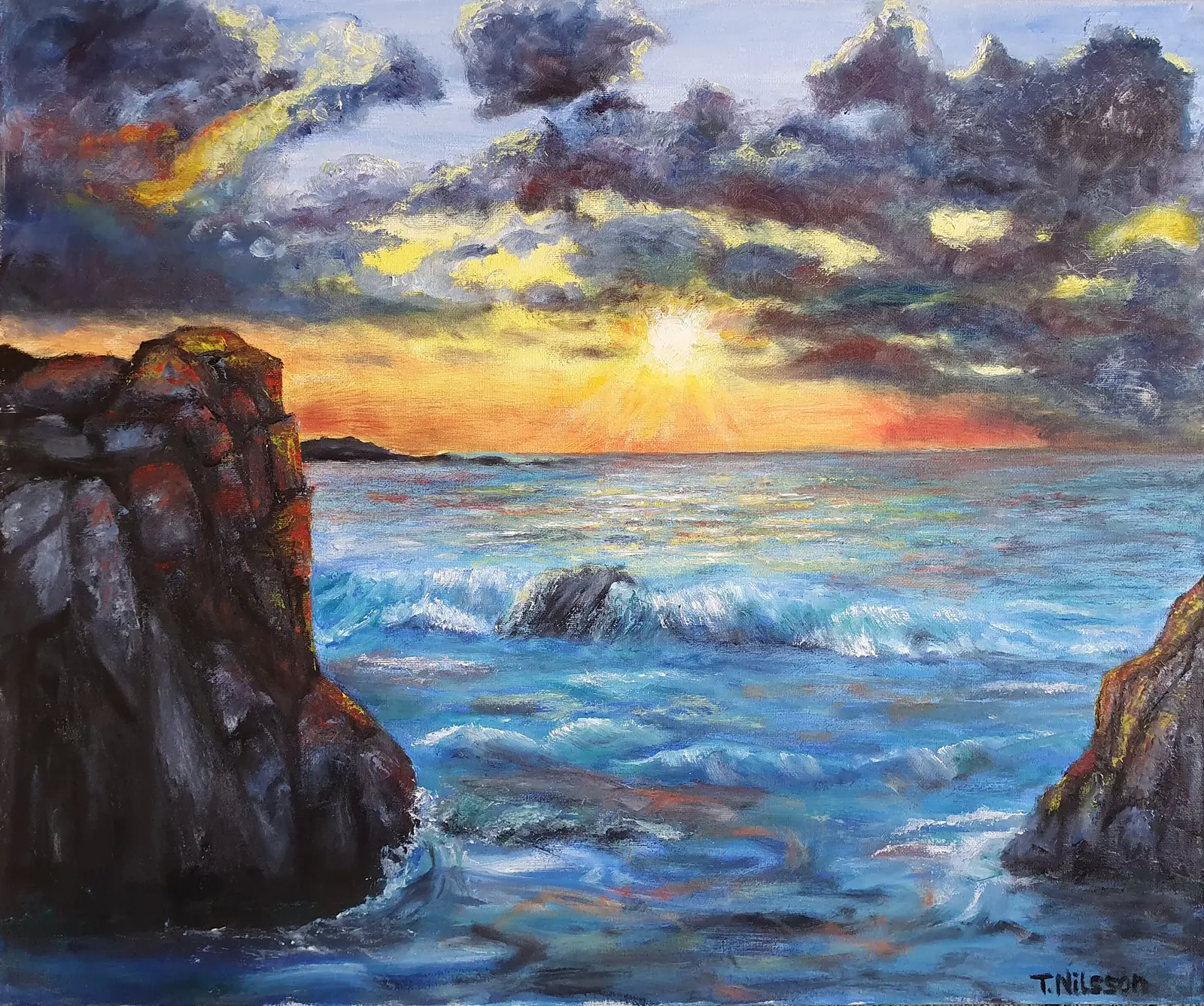 Oljemålning Sunray shadow av Tony Nilsson