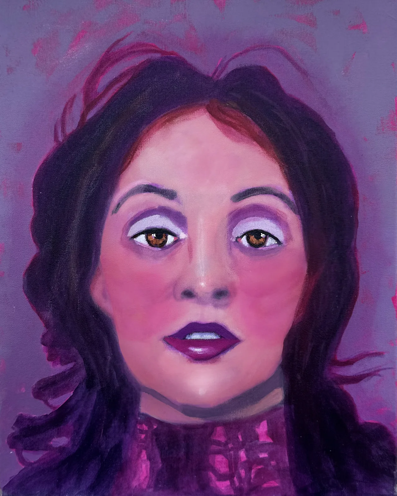 Akrylmålning Världen får vänja sig av Kerstin Härdelin Nilsson