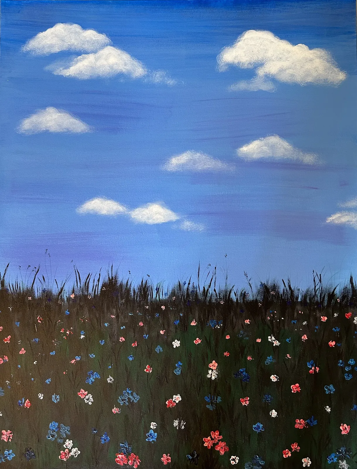 Akrylmålning Min bästa sommar av Tina Fornbrandt