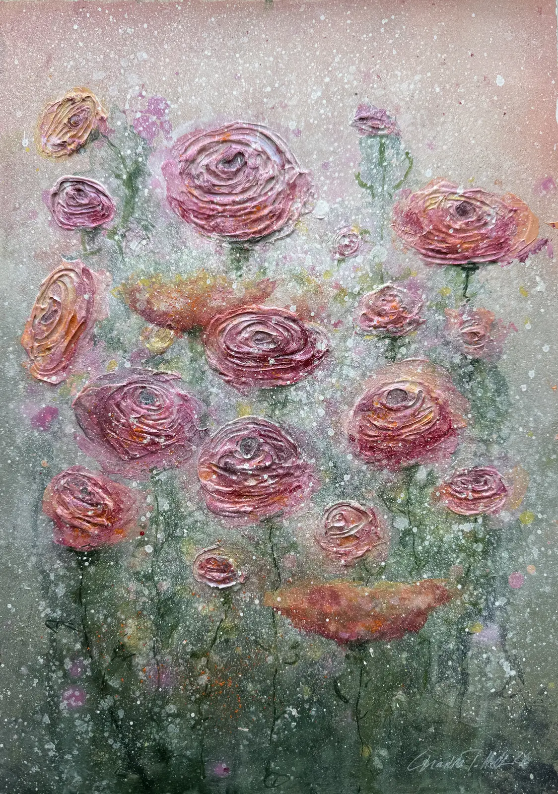 Akrylmålning Sommaräng av C. T. Hoffmann