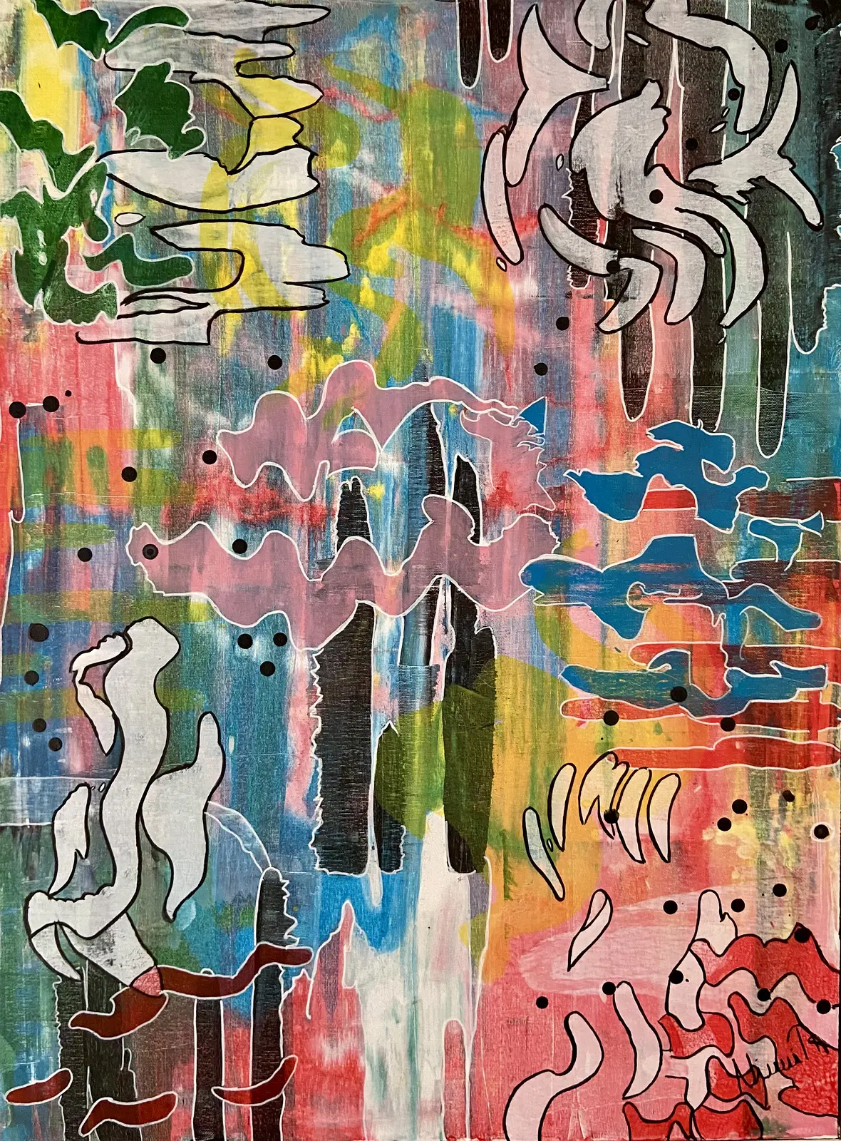 Akrylmålning AB9 av Ninni Andersson