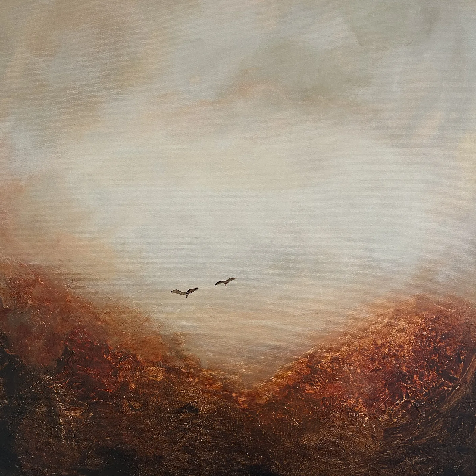 Akrylmålning Fly with me av Monica Österdahl