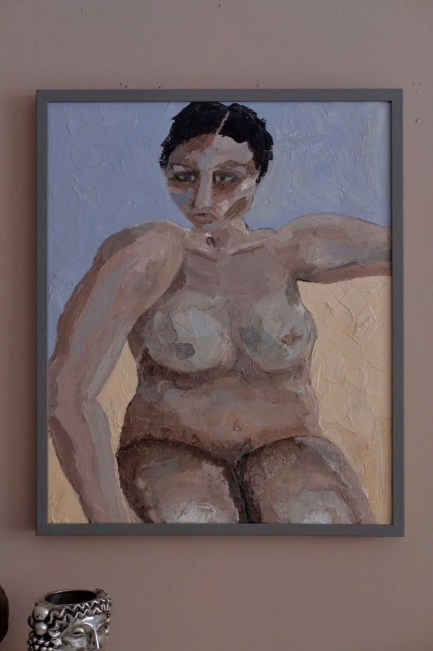 Oljemålning Joan av Michaela Grut