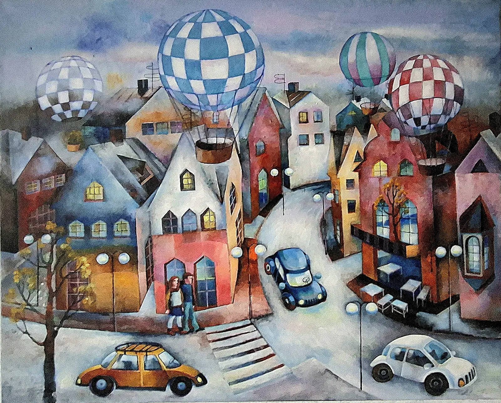 Oljemålning Balonger av Natalia Johansson