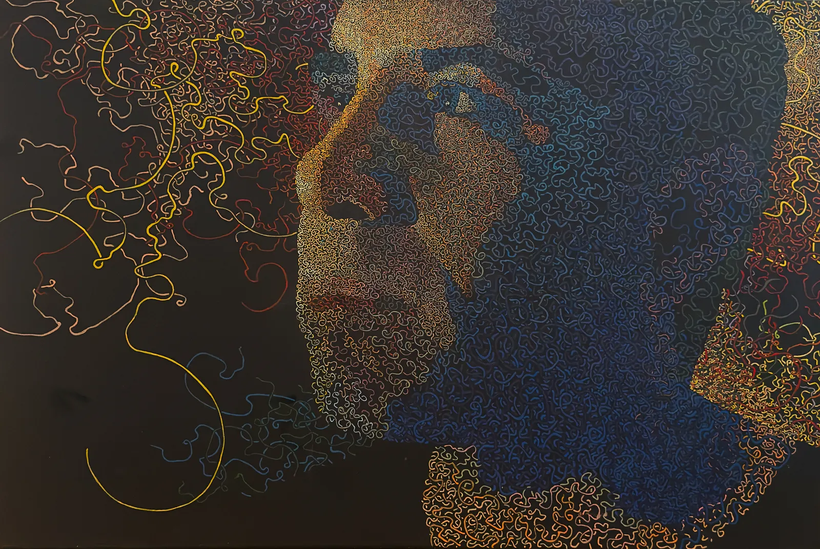 Akrylmålning Yatika av Daniel Pickens