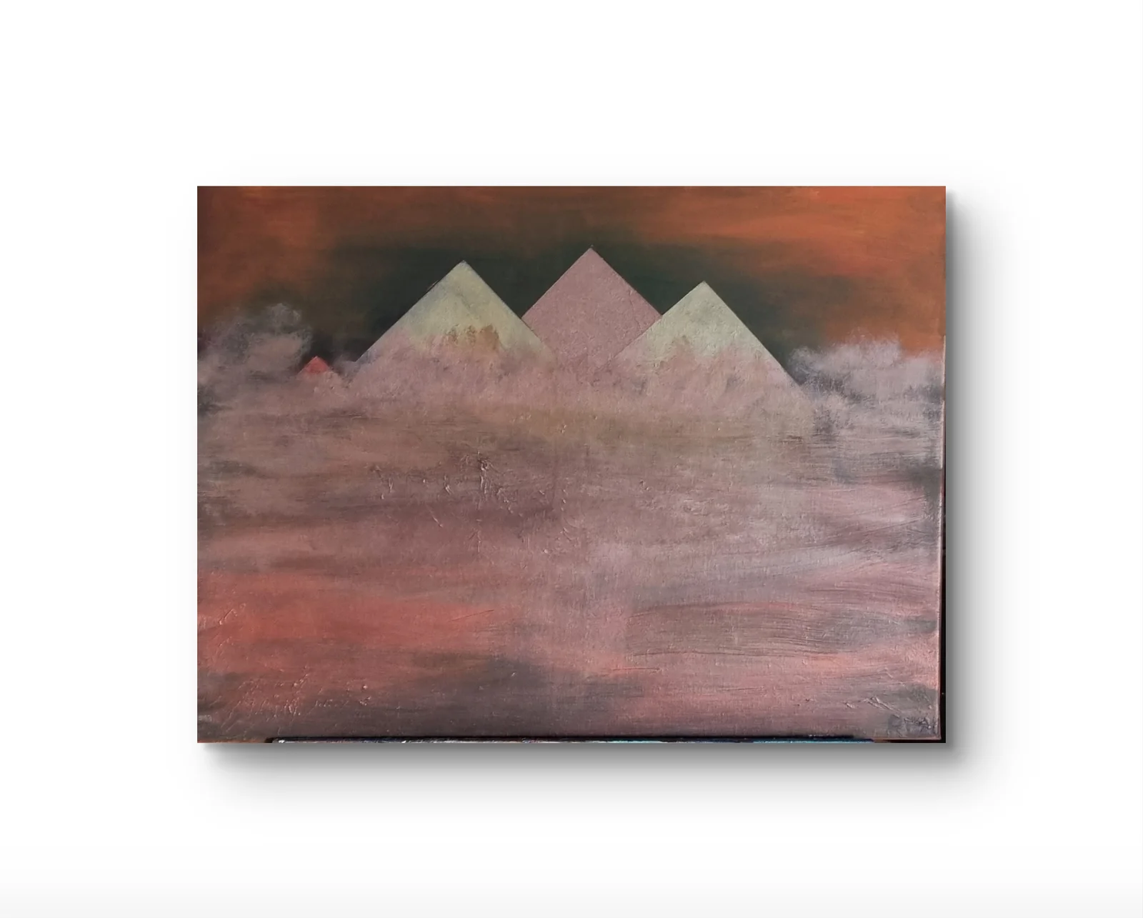 Akrylmålning Sandstorm in Giza av Rebecca Berglund