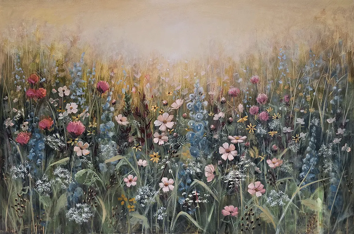 Oljemålning Flowering calm av Malin Östlund