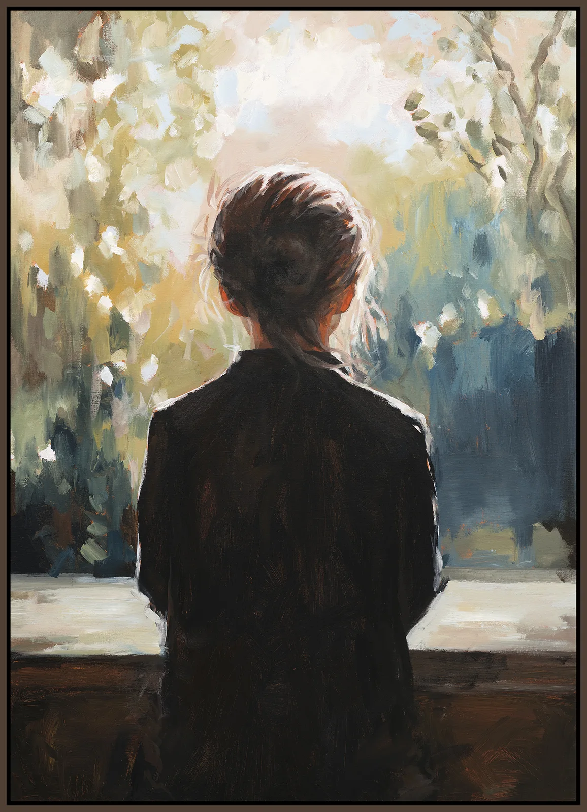 Akrylmålning The Girl and Her View av Tomas Hammar