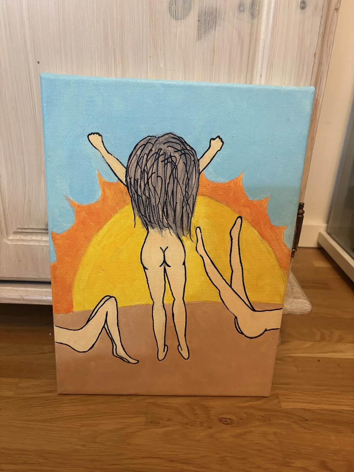 Akrylmålning Legendarisk rumpa av Erika Hammarström Pedersen