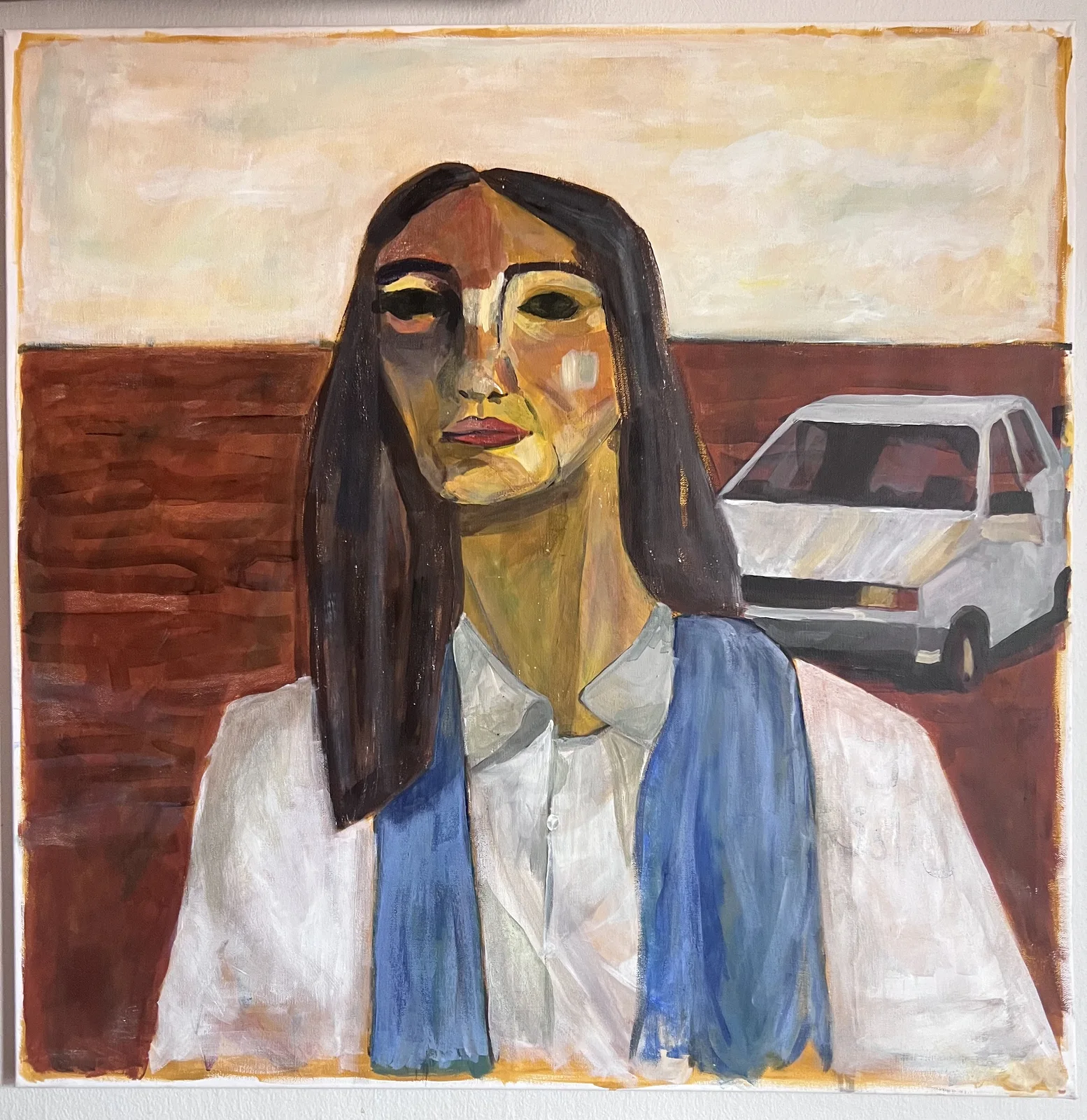 Akrylmålning Iranian woman av Hanna Grkovic