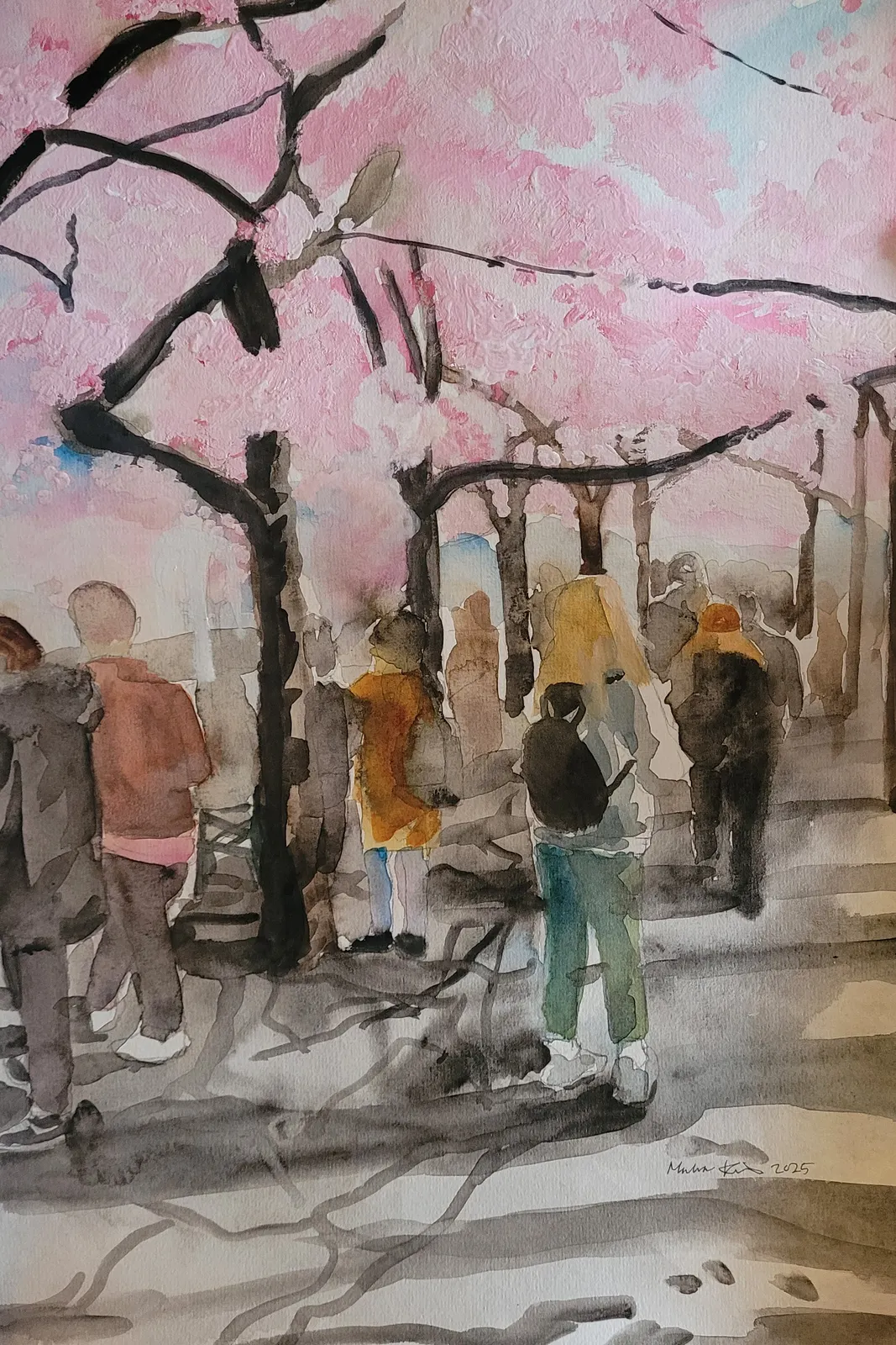 Körsbärsträden i Kungsträdgården av Malva Forslin