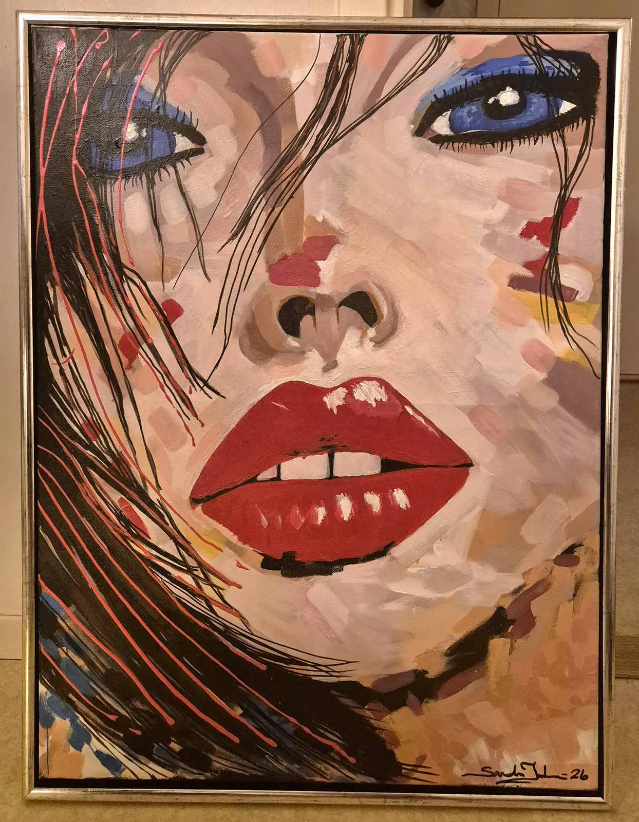 Akrylmålning What if av Sandra Johansson