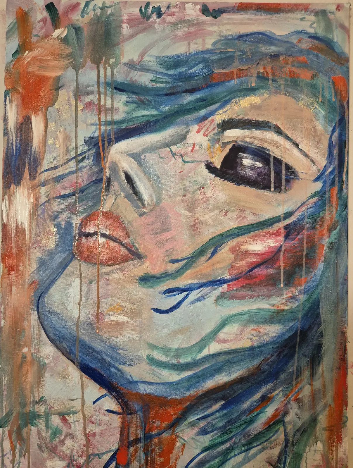 Akrylmålning Vind av Sandra Johansson