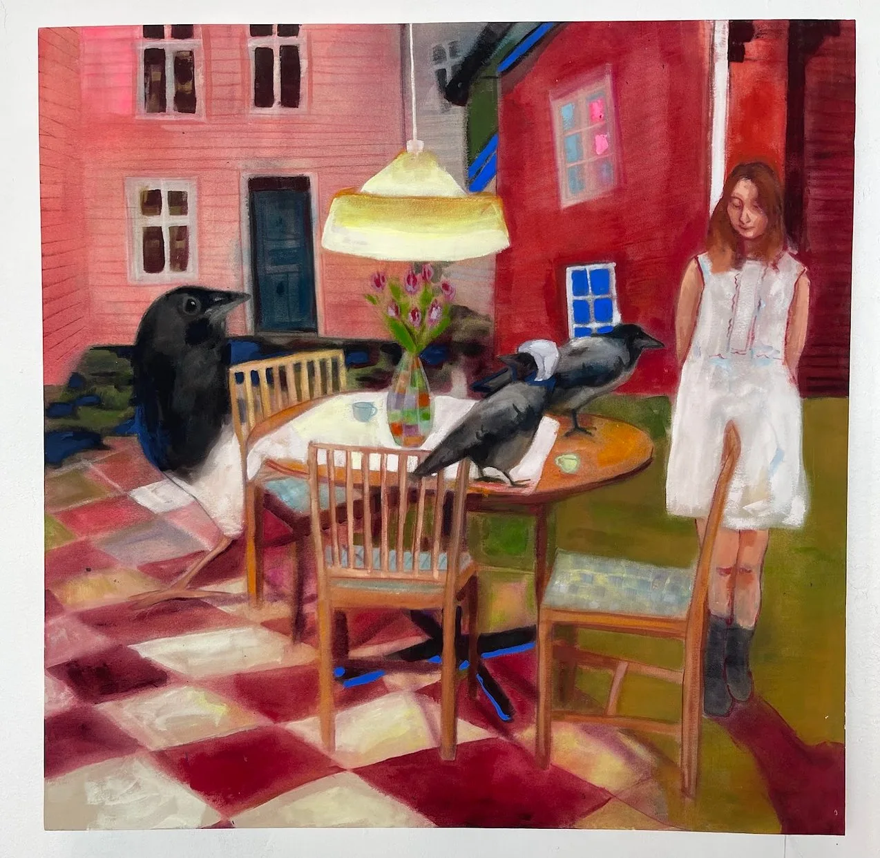 Akrylmålning Familjen av Tindra Ferner