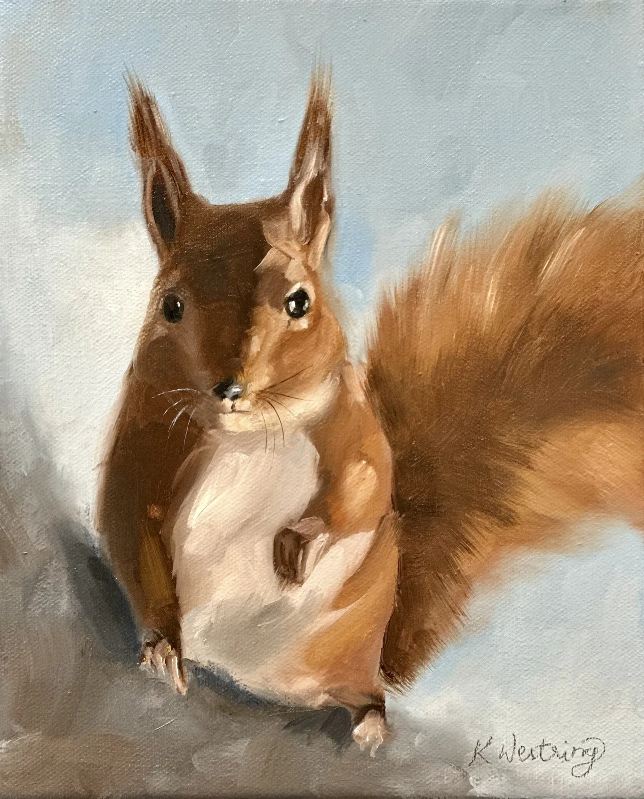 Oljemålning Vår i luften av Kristina Westring