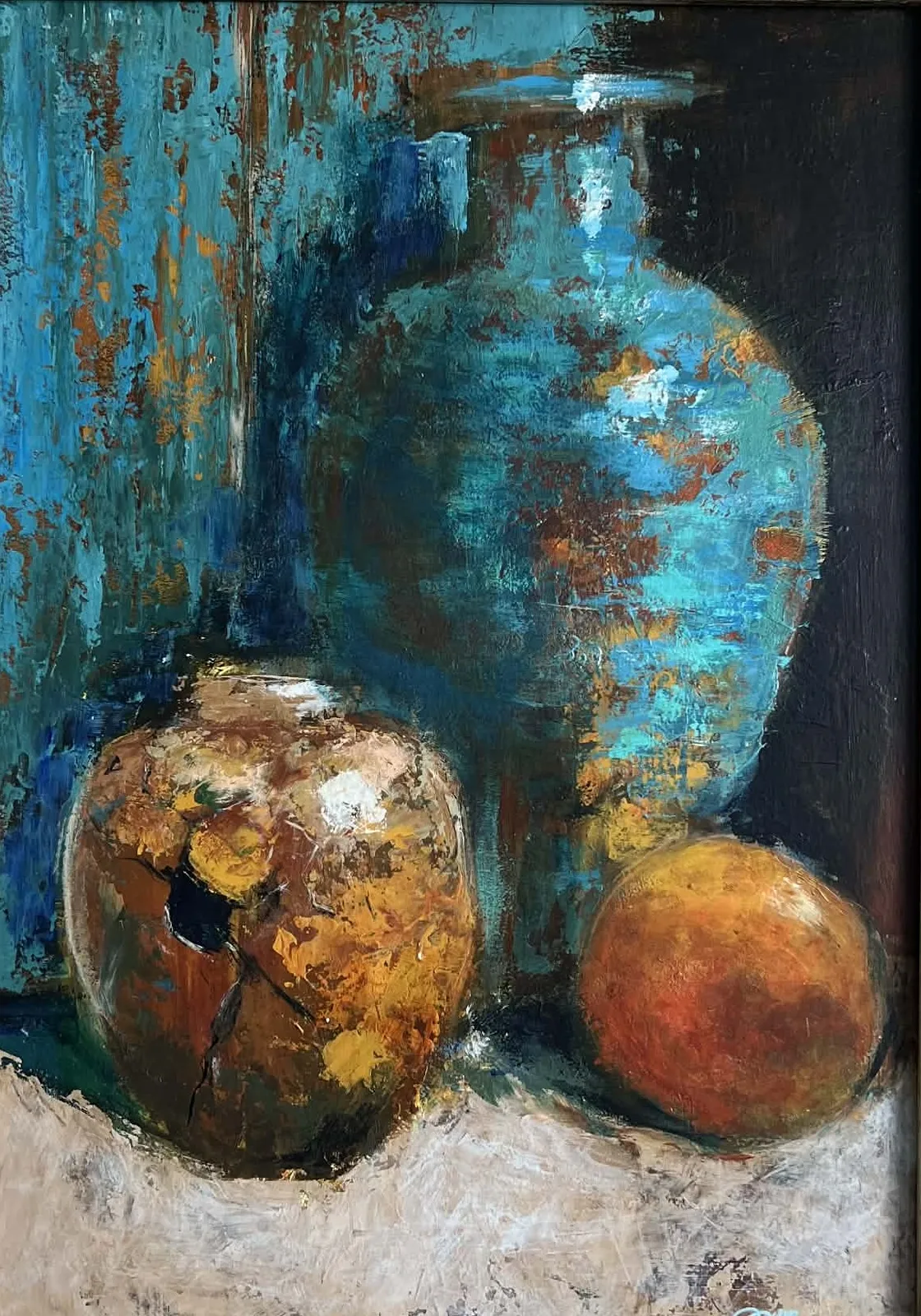 Stilleben med keramisk vas av Anzhelika Henne