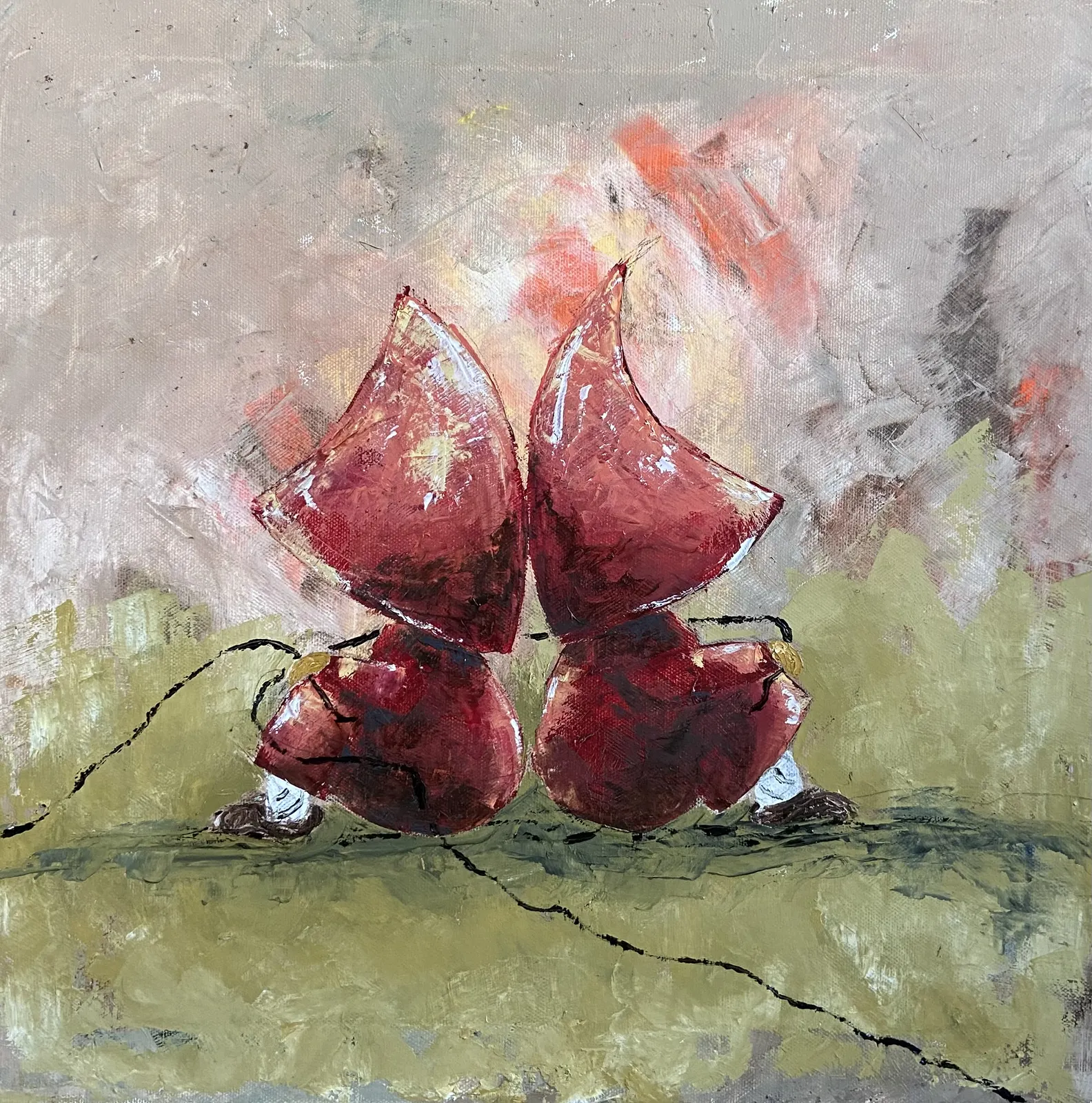 Oljemålning Duosnöre 8 av Jeanette Krantz Adner