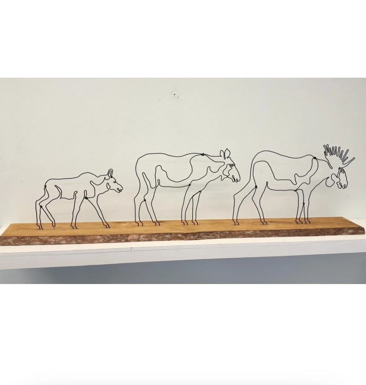 Skulptur Älgfamiljen av Sven Teglund