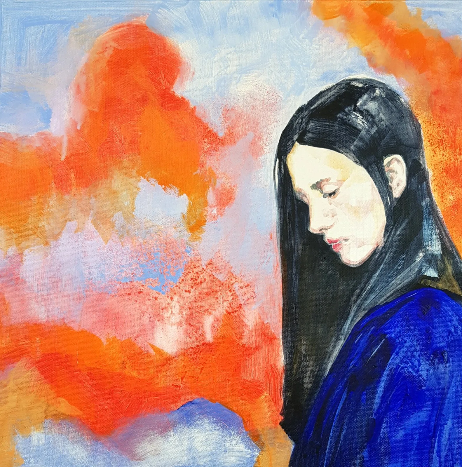 Akrylmålning Years and years ago av Daniel Vandinja