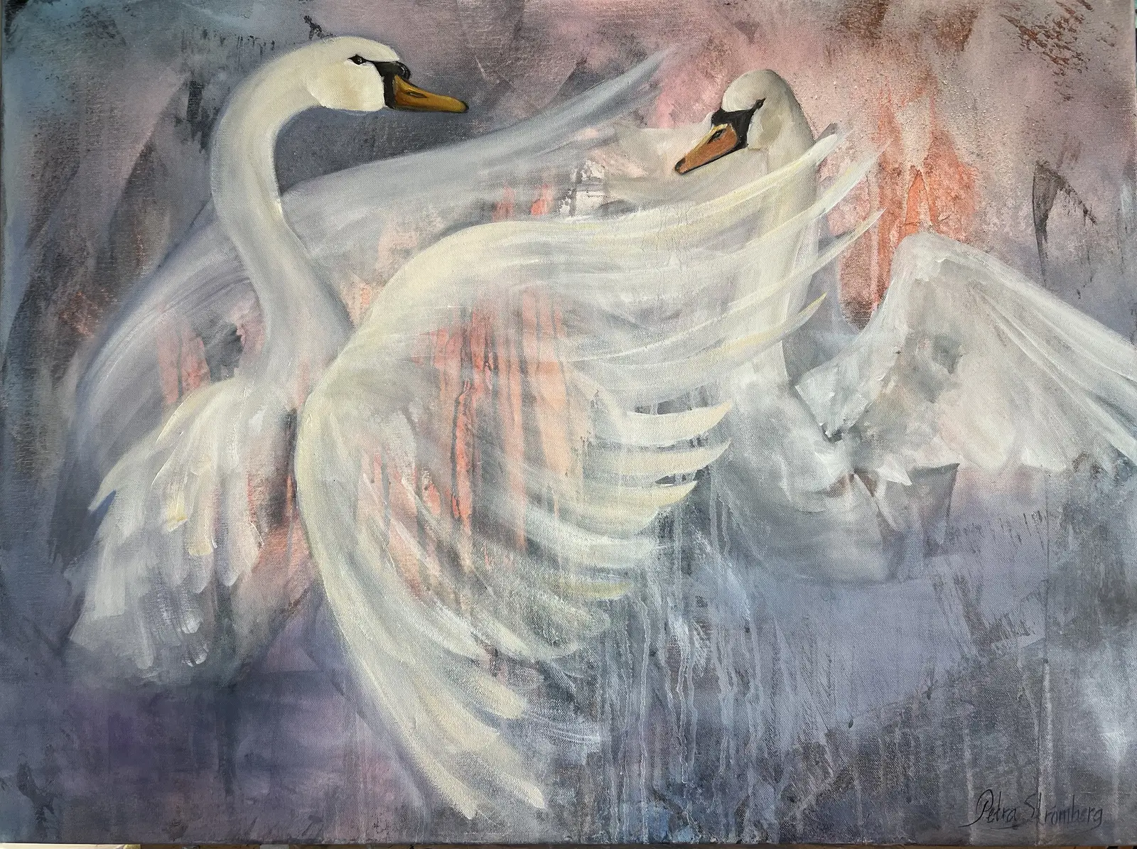 Oljemålning Svandans av Petra Strömberg