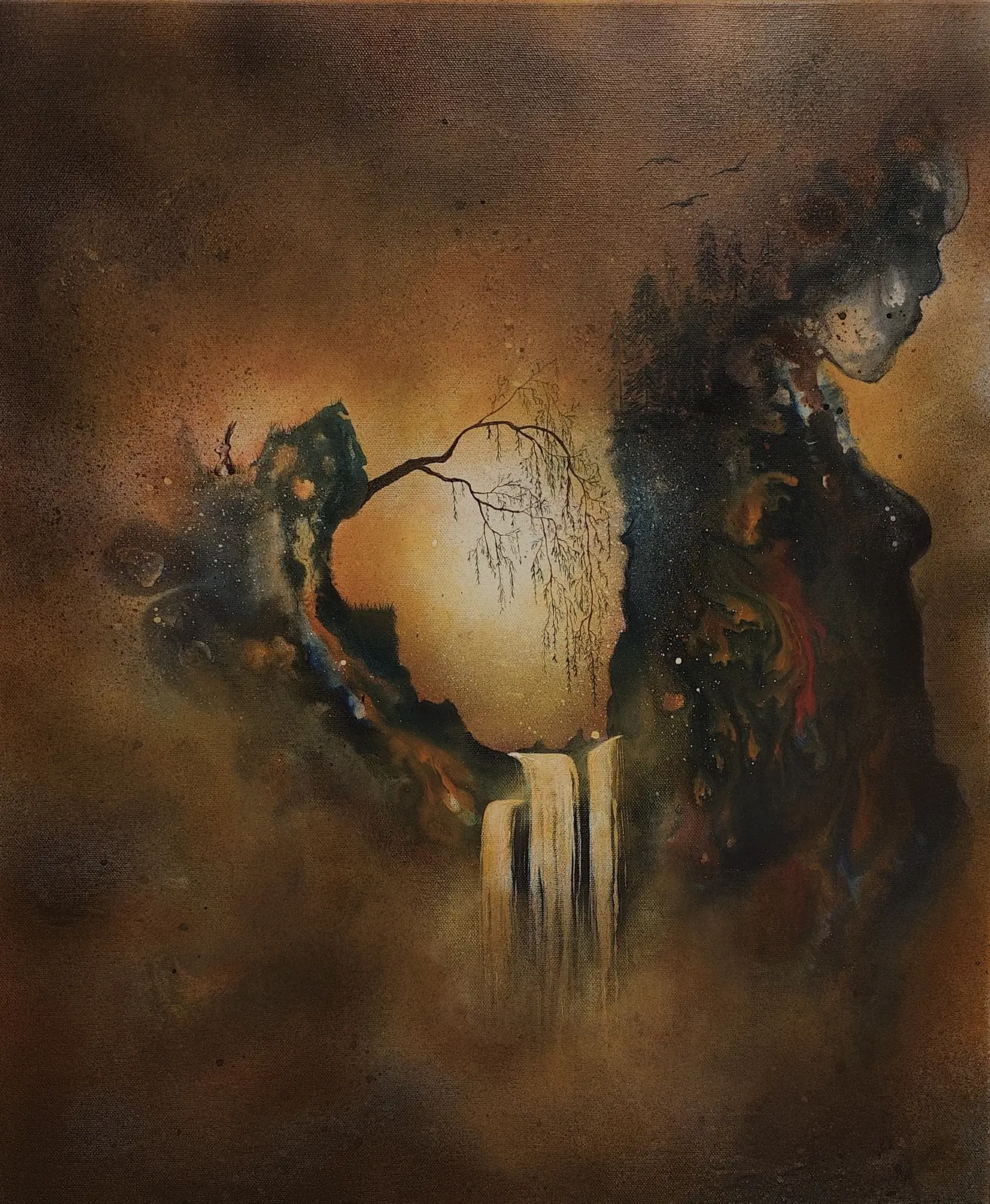 Akrylmålning Moder jord av Annie Magnusson