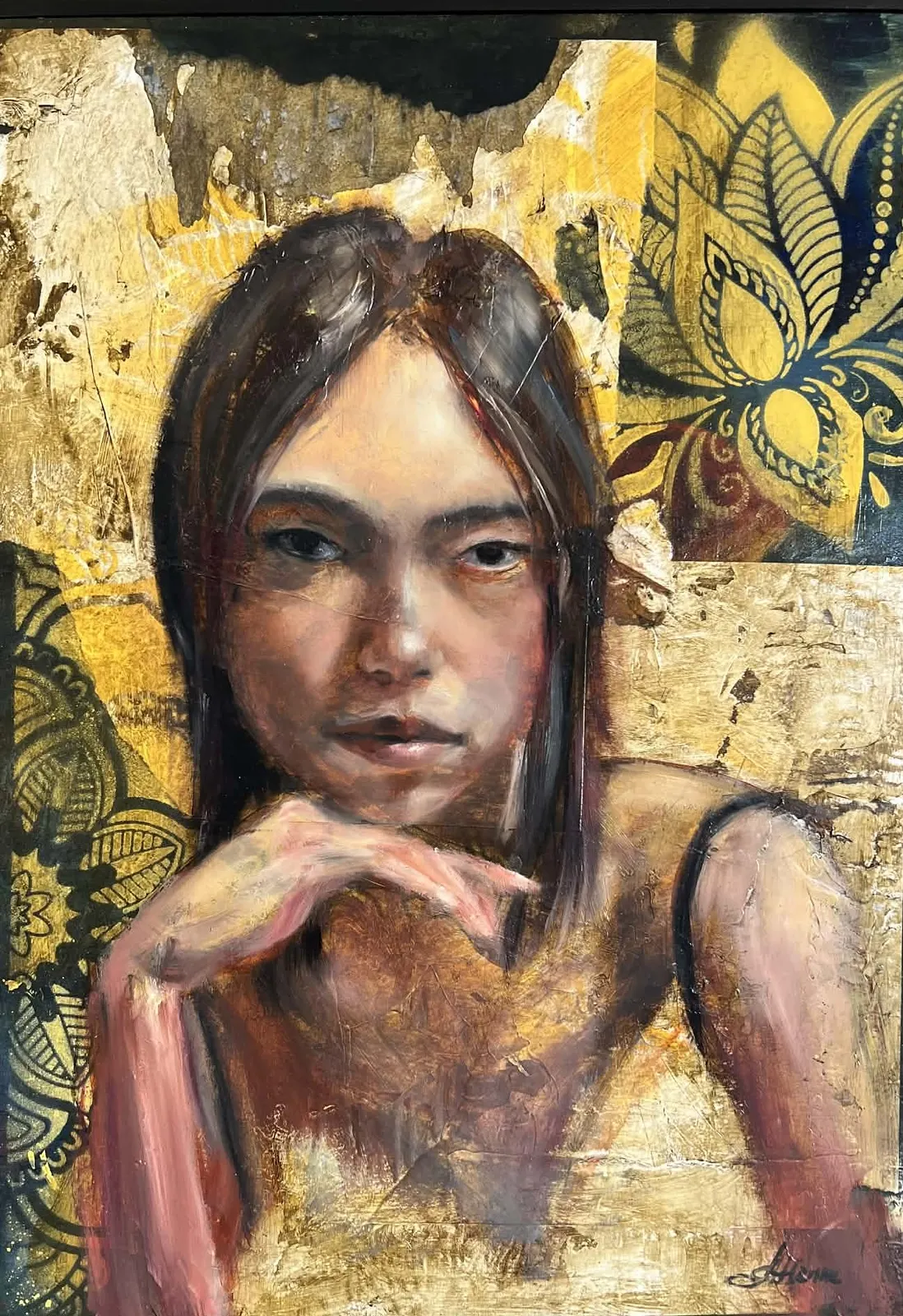 Asiatisk skjønnhet i gull av Anzhelika Henne