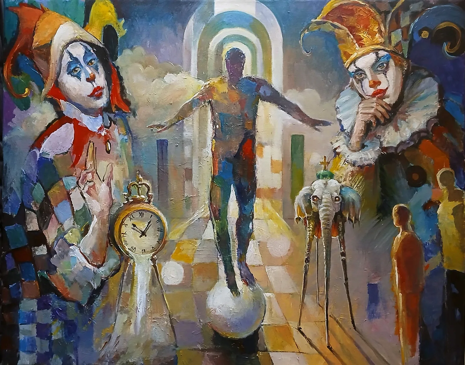 Oljemålning Världen vi lever i av Dimitri Zukov