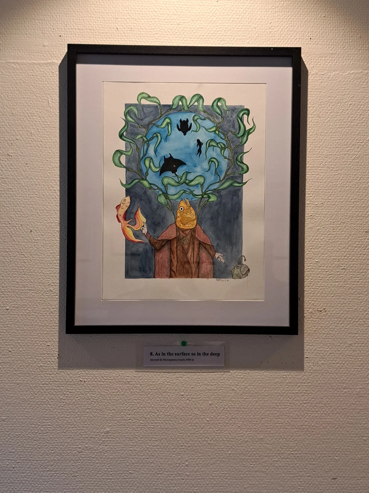 Akvarell As in the surface so in the deep av Victor Thorén