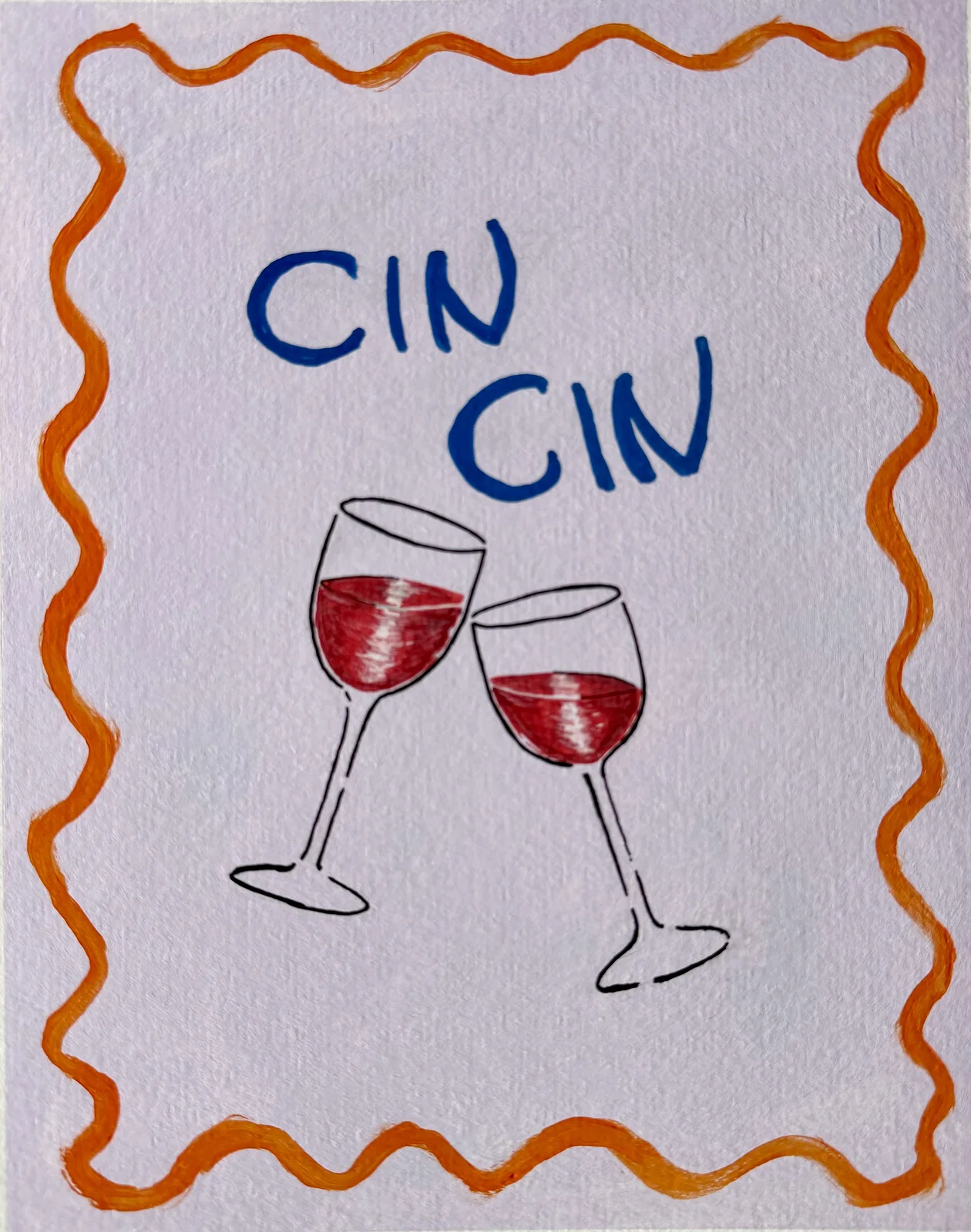 Akrylmålning Cin Cin av Eric Ericson