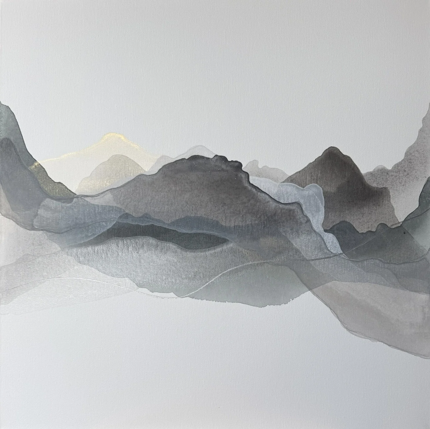 Akrylmålning Silver Cloud av Martina Bogyo Sandgren