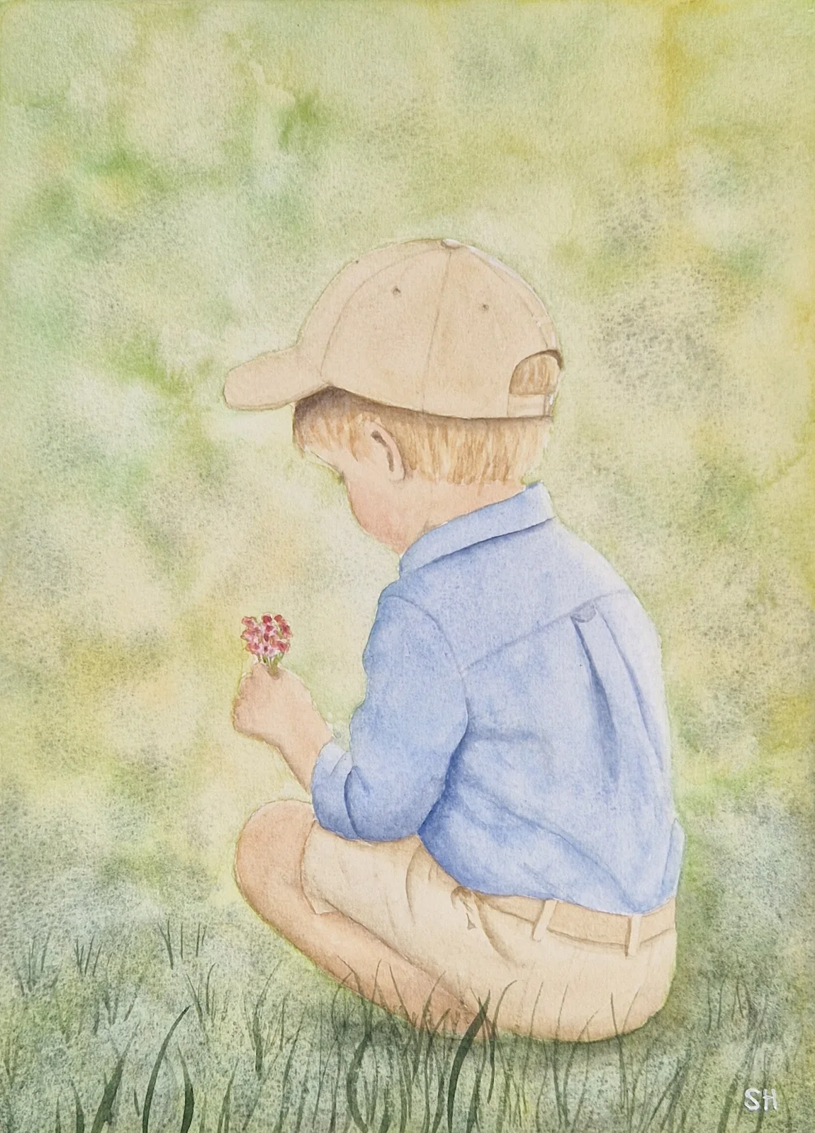 Akvarell En stund i juni av Susanne Hagemark