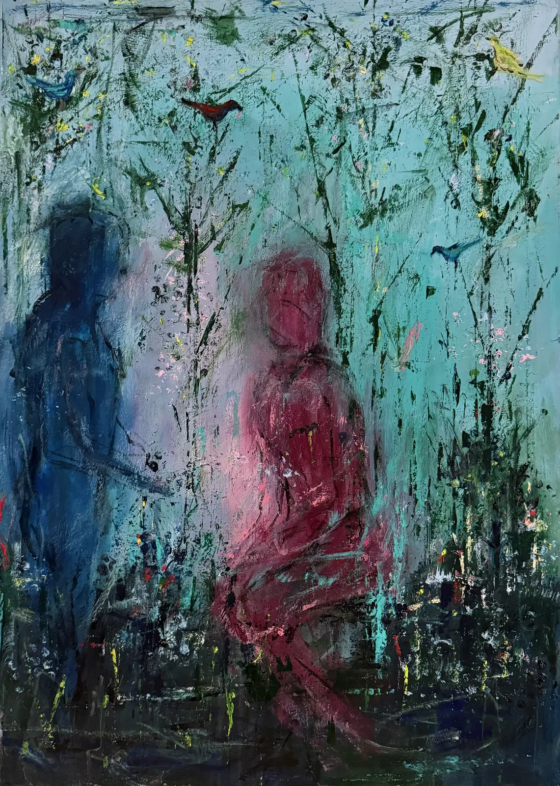 Akrylmålning Take my hand av Peter Frejeberg