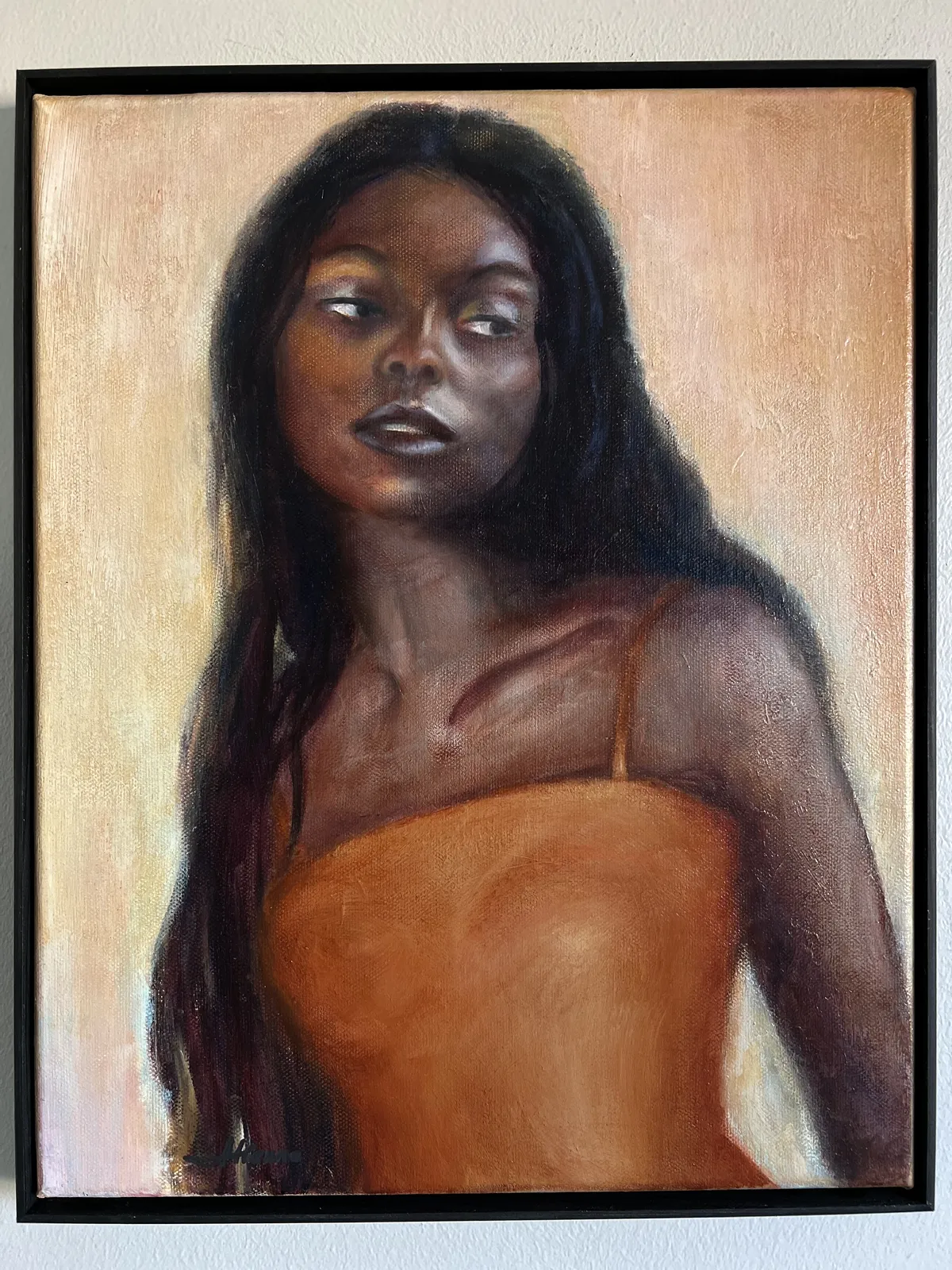 Oljemålning Terrakotta Portrett av Anzhelika Henne