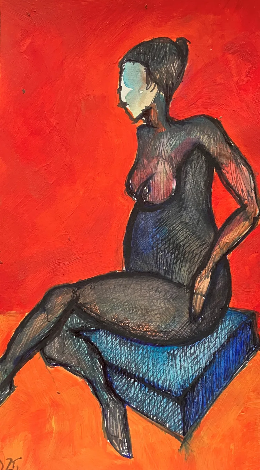 Naken modell Akt 98 av Calin Ion Deas