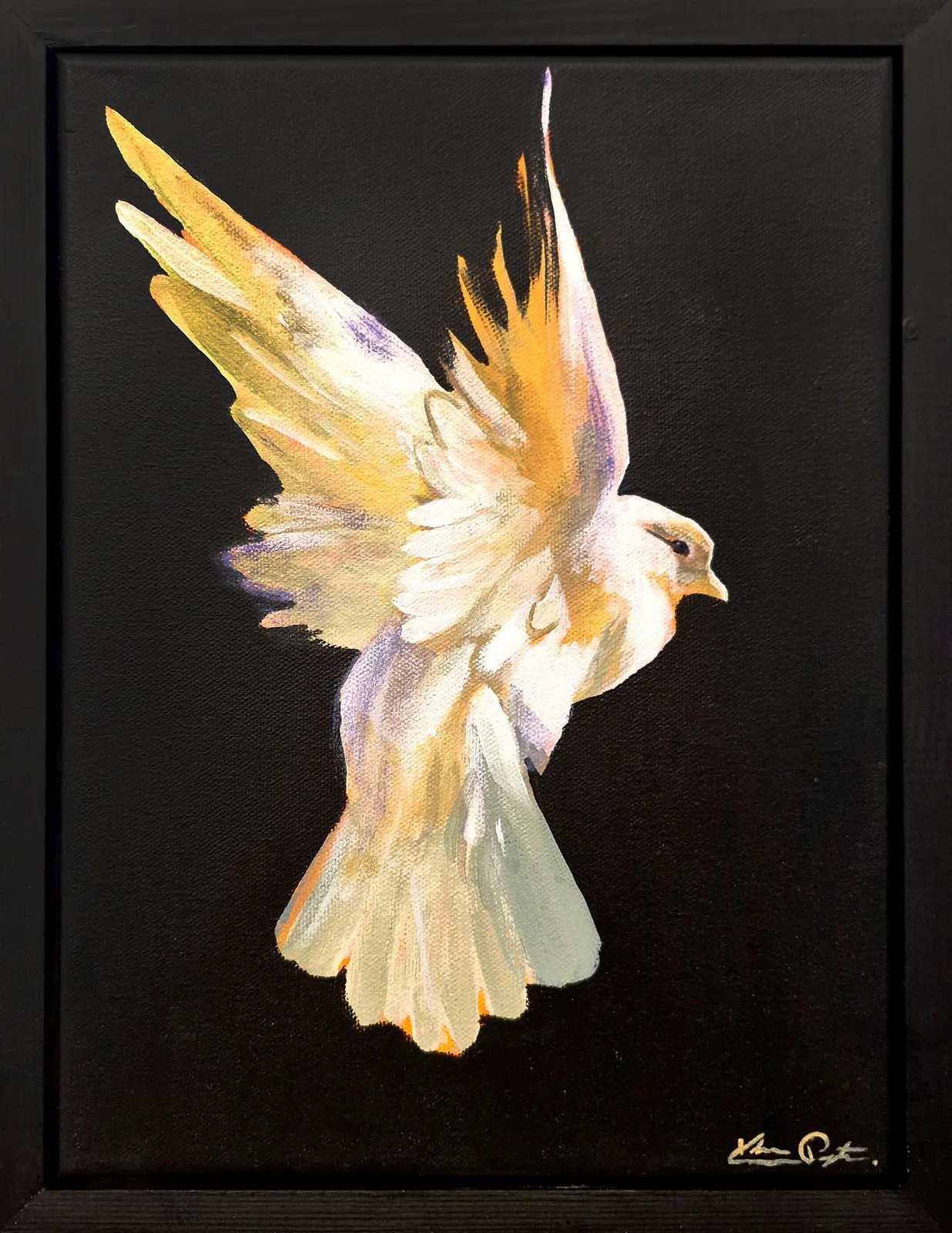 Akrylmålning What the world needs av Klara Prytz