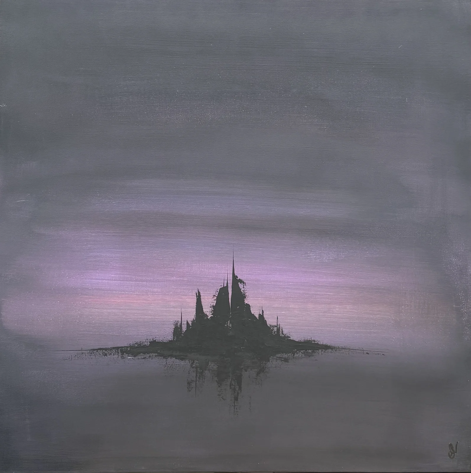 Akrylmålning Always see the light av Maria Constantin