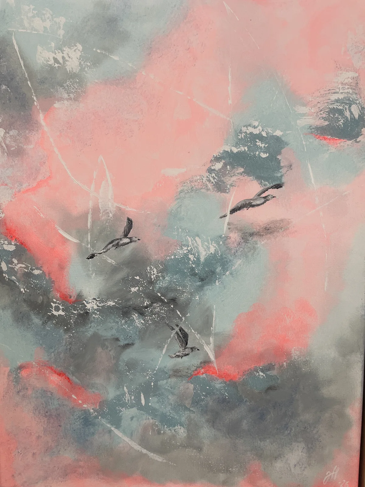 Akrylmålning Colour migration II. av Judit Hedelius