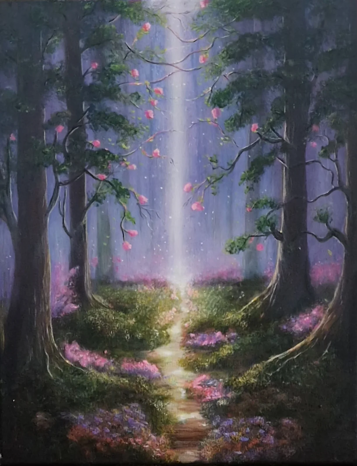 Akrylmålning Hidden Path av Pia K. Egeriis