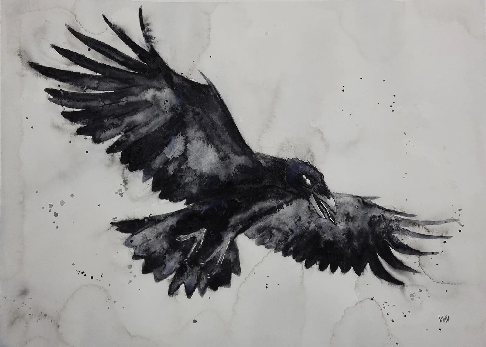 Akvarell Demonkorp av Kiba Gustafsson