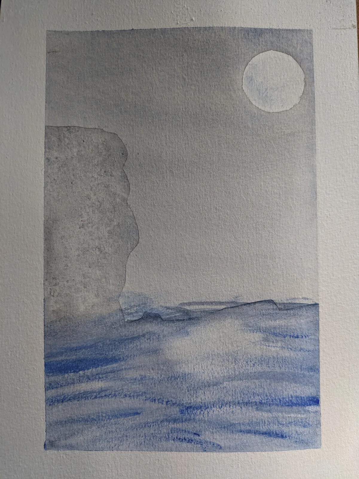 Akvarell Moonlight jump av M. Ottosson