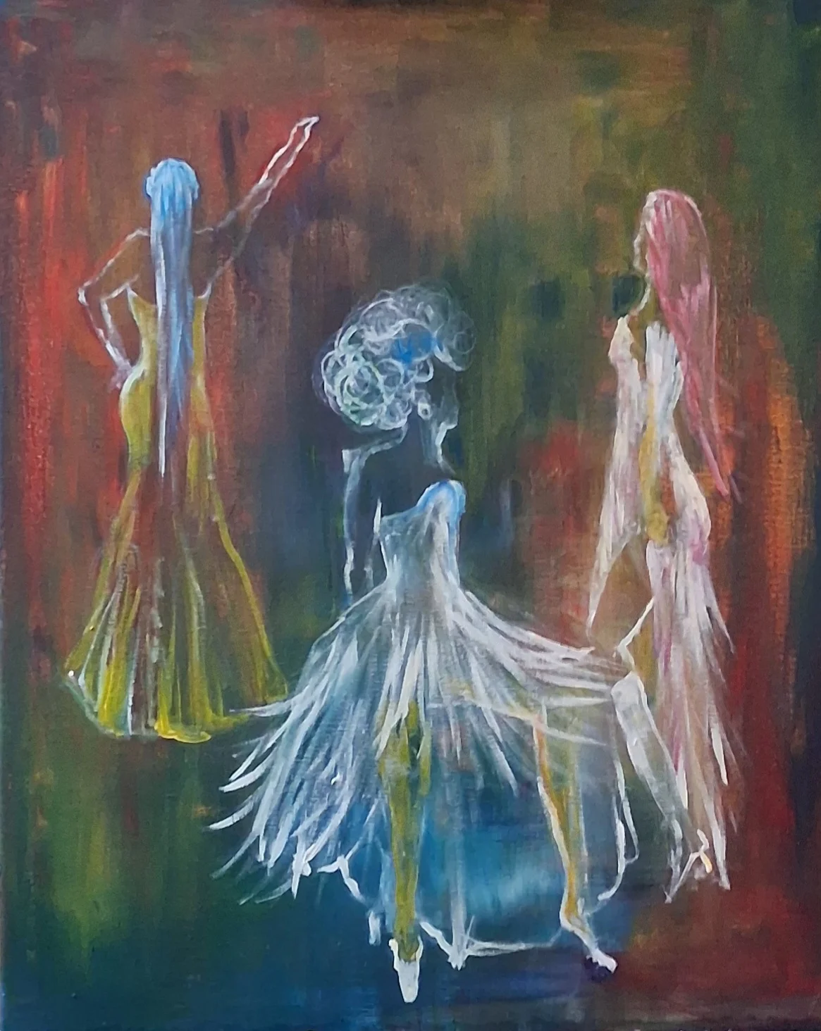 Akrylmålning No way av Lisa Brunelius